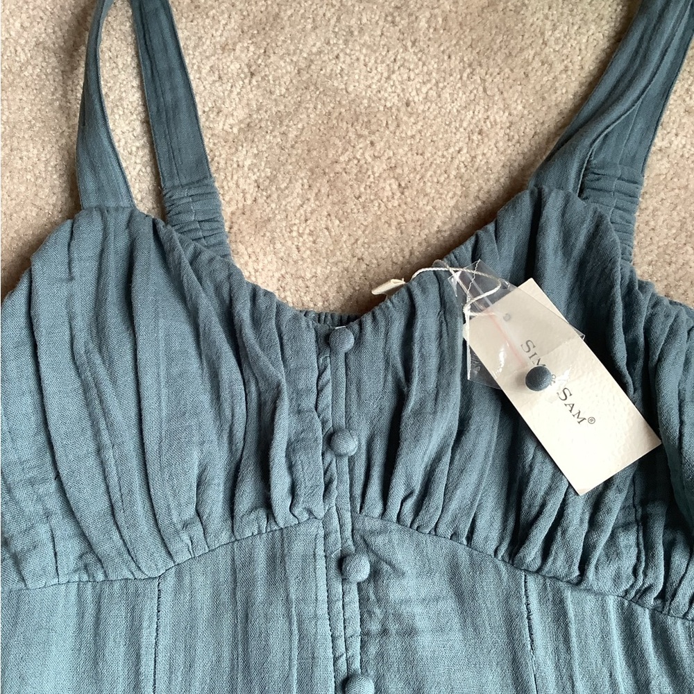 100% cotton, lined NWT,  Med long dress - Picture 2 of 8